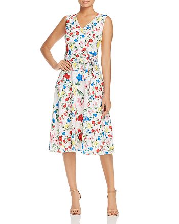 Calvin Klein Sleeveless Floral-Print Dress | Bloomingdale's