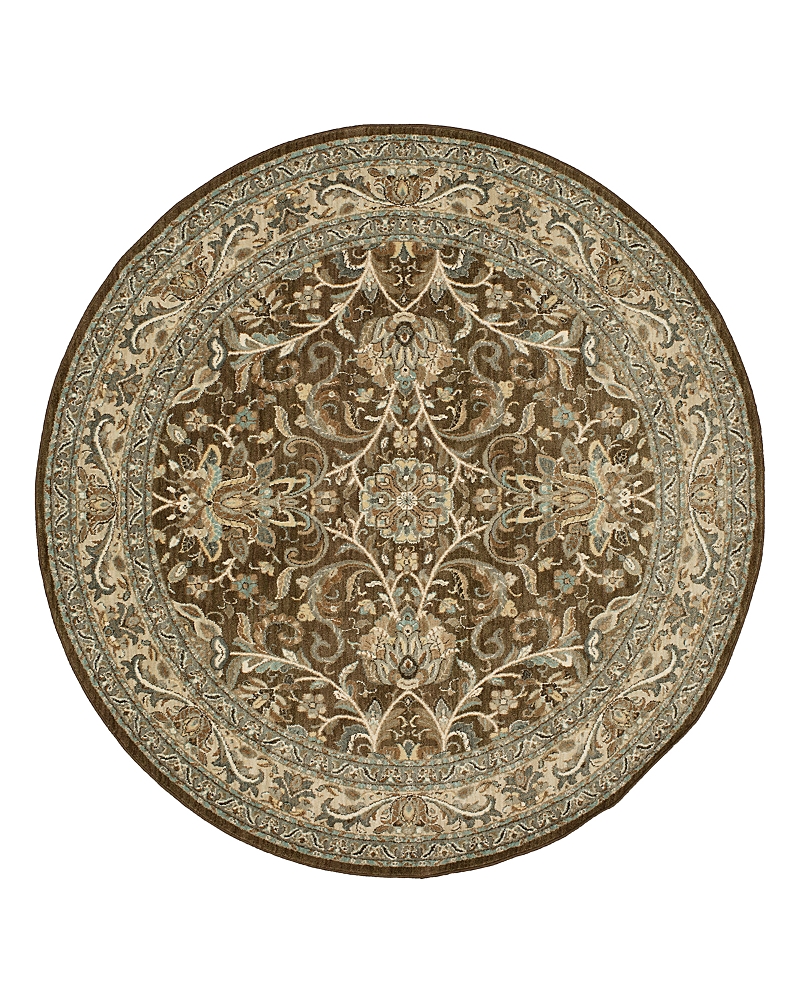 Karastan Euphoria Newbridge Round Rug, 8' X 8' In Brown