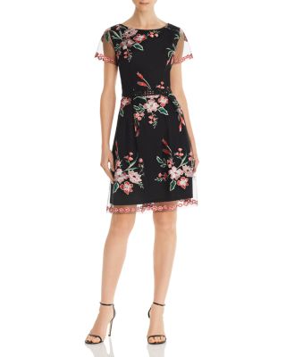 Adrianna Papell Floral Embroidered Dress | Bloomingdale's