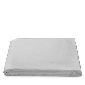 Matouk Luca Percale Fitted Sheet, Full In Gray