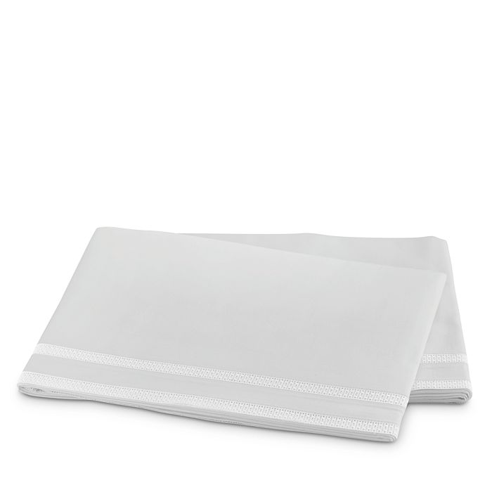 Matouk Grace Flat Sheet, King In Silver