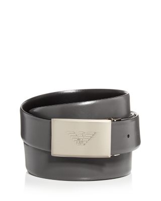 Armani Men's Plaque Buckle Reversible Leather Belt Bloomingdale's