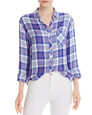 Rails Hunter Plaid Shirt In White Candy Azure
