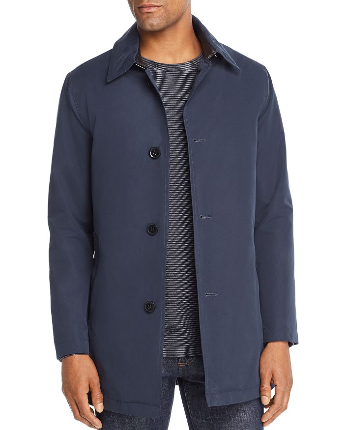 Cole Haan Signature Water Resistant Car Coat In Navy
