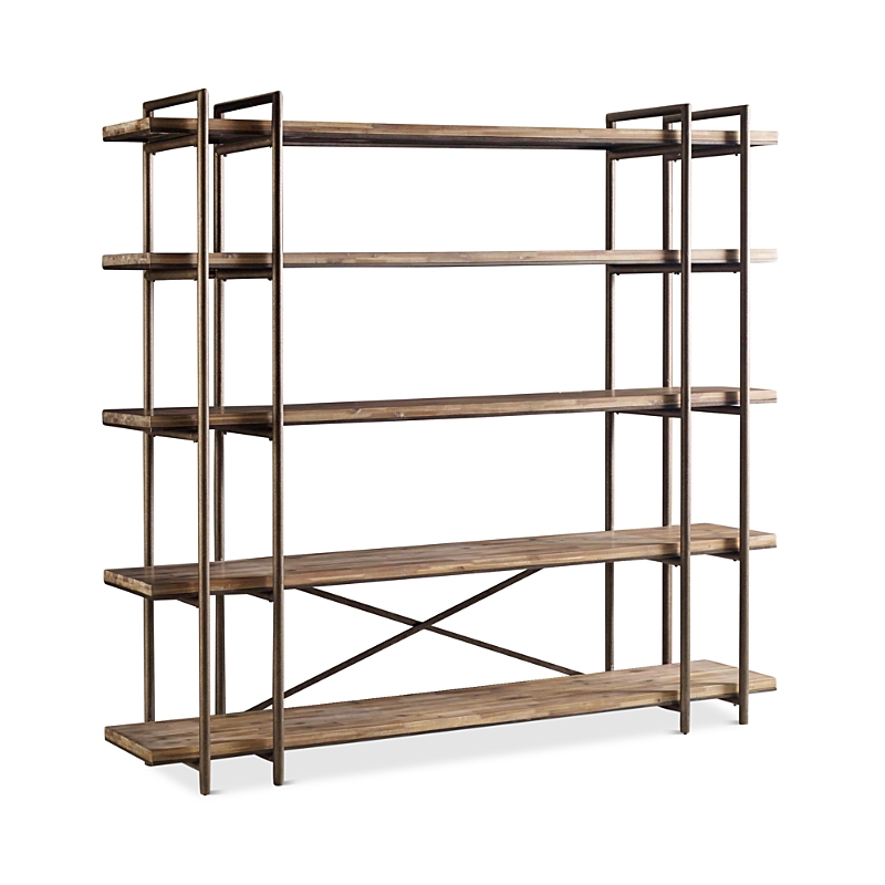 Hooker Furniture Studio 7h Scaffold Entertainment-bookcase Wall In Light Wood