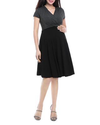 Kimi & Kai - Sarah Two-Tone Maternity Dress