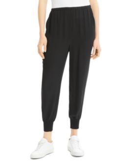 theory silk jogger pants