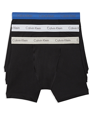Calvin Klein Cotton Stretch Boxer Briefs, Pack Of 3 In Black/gray/wisdom