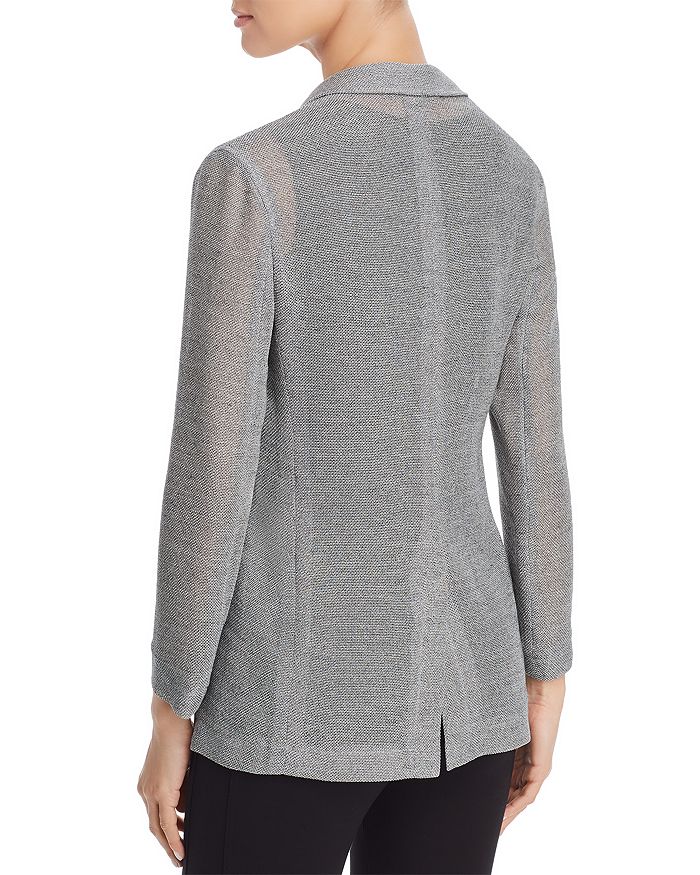 Armani Collezioni Emporio Armani Oversized Knit Blazer In Gray | ModeSens