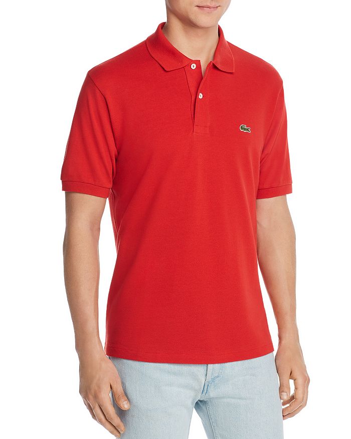 Lacoste Pique Polo - Classic Fit In Red Chine