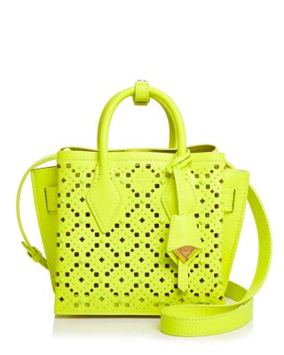 milly perforated leather bucket bag