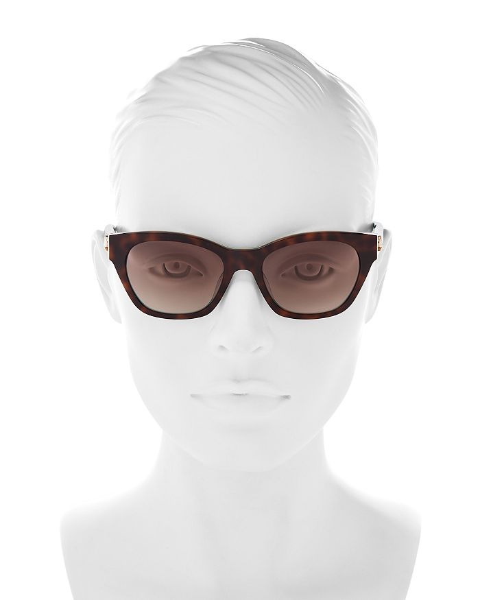 Kate Spade Jerris Rectangle Acetate Sunglasses In Havana Blue