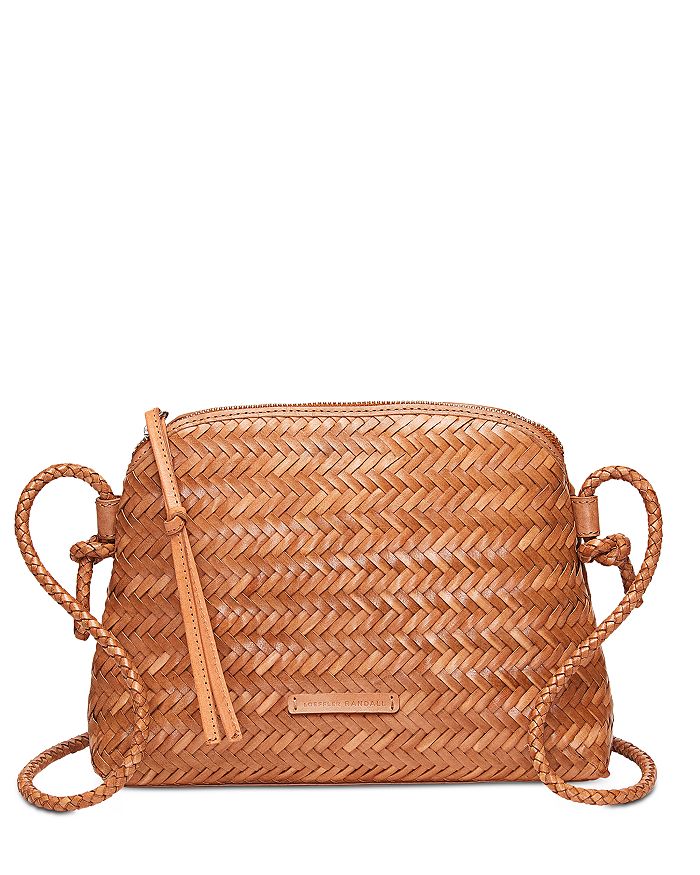 Loeffler Randall Mallory Woven Leather Crossbody In Timber Brown