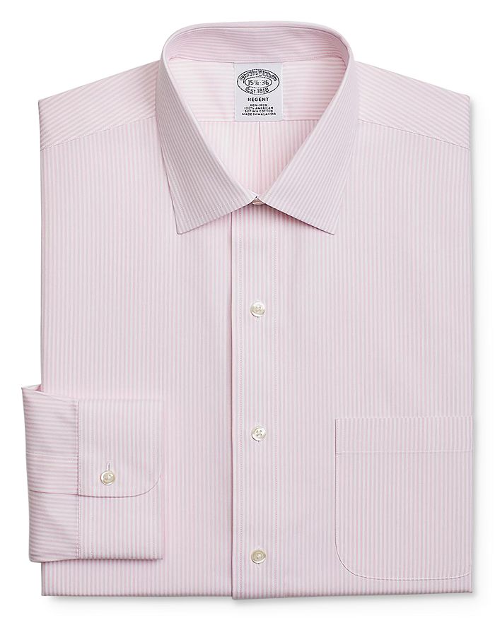Brooks Brothers Striped Regular Fit Dress Shirt | Bloomingdale's