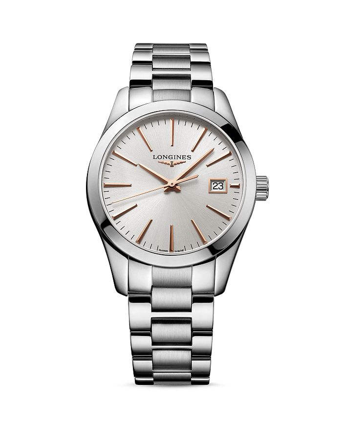 Shop Longines Conquest Classic Watch, 34mm In Silver