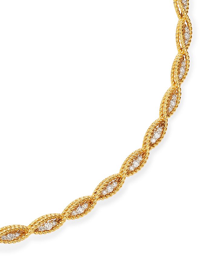 Roberto Coin 18k Yellow & White Gold New Barocco Braided Collar Necklace With Diamonds, 15 In White/gold