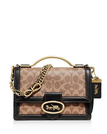COACH Coated Canvas Signature Riley 22 Satchel | Bloomingdale&#39;s