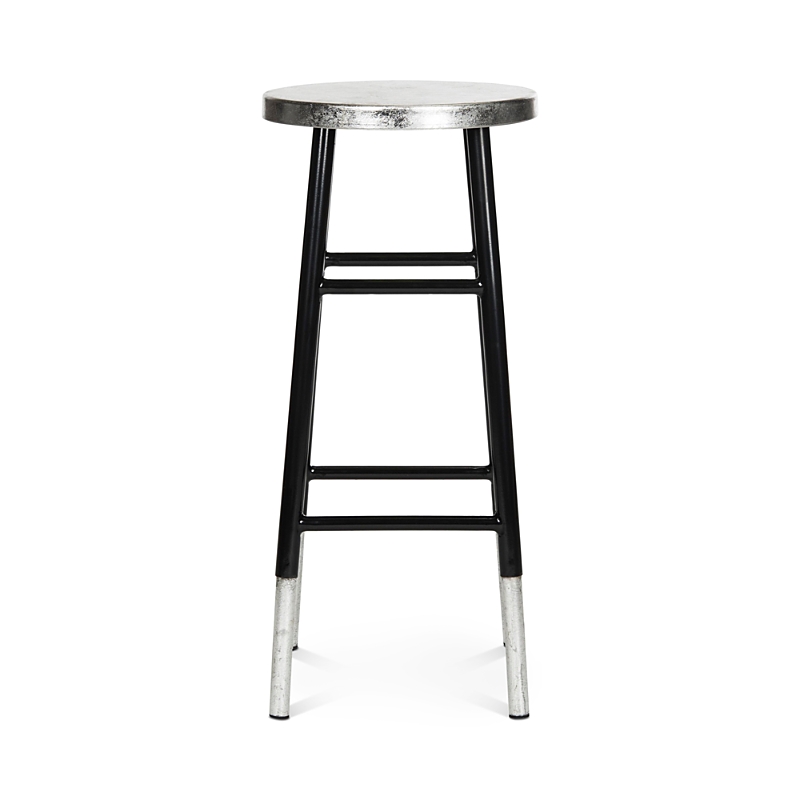 Safavieh Kenzie 30 Silver Dipped Barstool In Black/silver