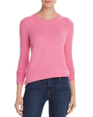 AQUA Fitted Cashmere Crewneck Sweater - 100% Exclusive | Bloomingdale's
