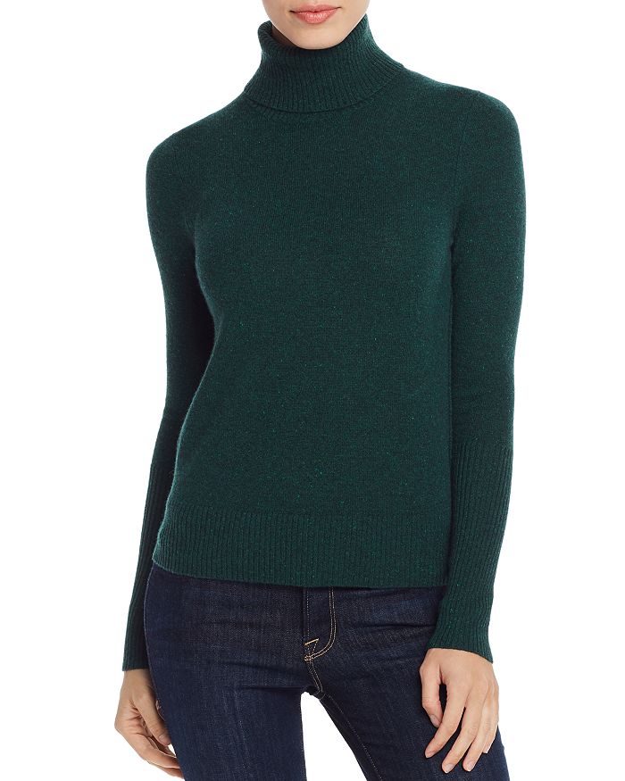 Aqua Cashmere Cashmere Turtleneck Sweater - 100% Exclusive In Forest Nep