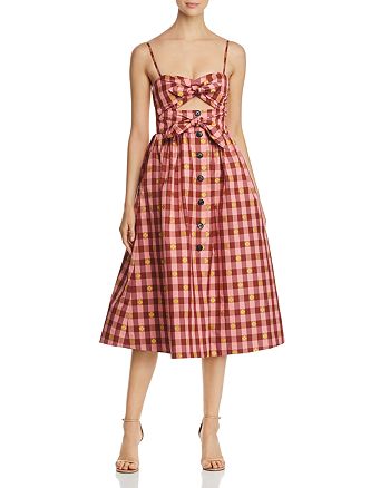kate spade new york - Gingham Spade Midi Dress