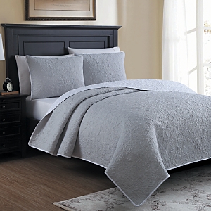 American Home Fashion Estate Marseille 3-piece Quilt Set, Full/queen In Gray