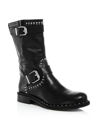 Whistler Studded Leather Moto Boots 