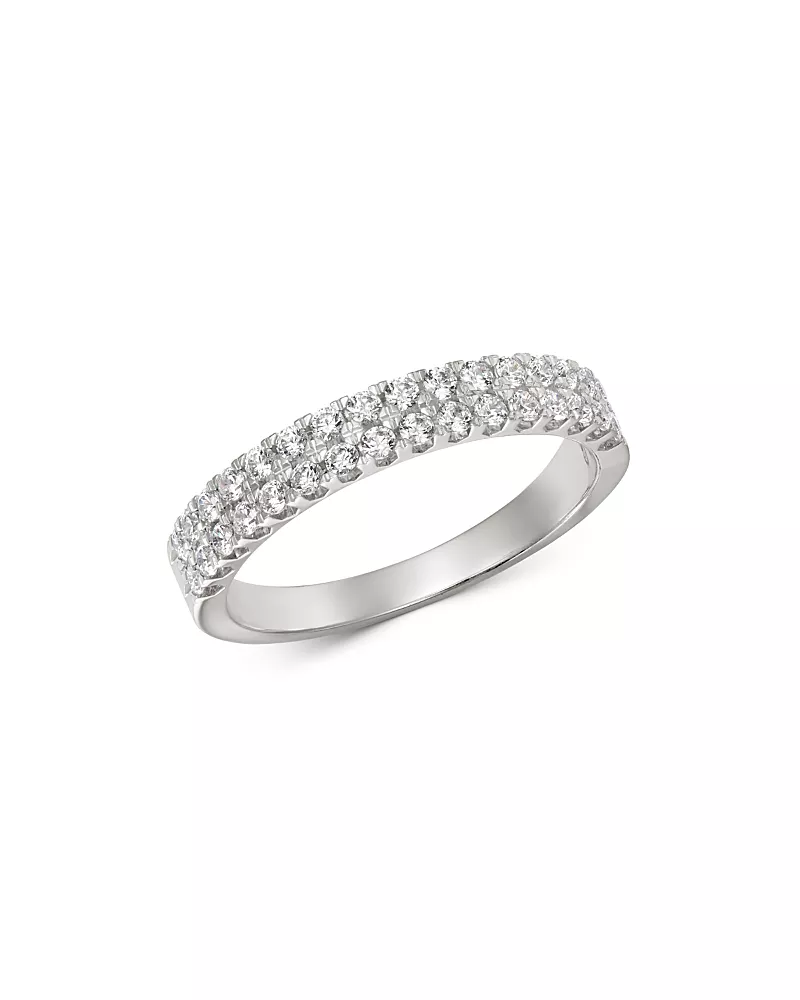 Bloomingdale's Fine Collection Diamond Double-Row Band in 14K White Gold, 0.50 tcw