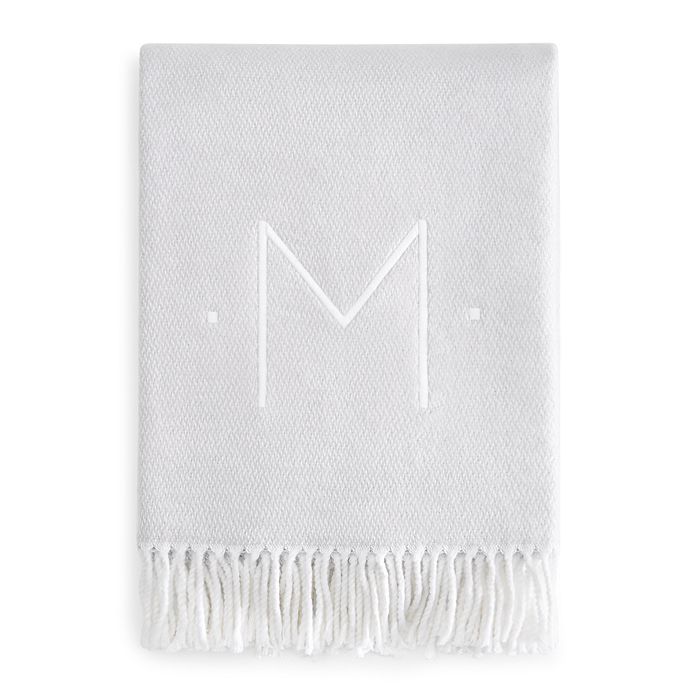 Matouk Monogrammed Pezzo Throw Bloomingdale's