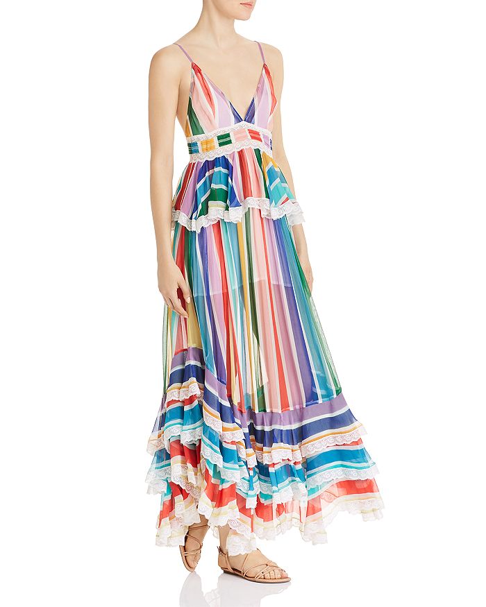 Rococo Sand Striped Ruffled Maxi Dress | Bloomingdale's