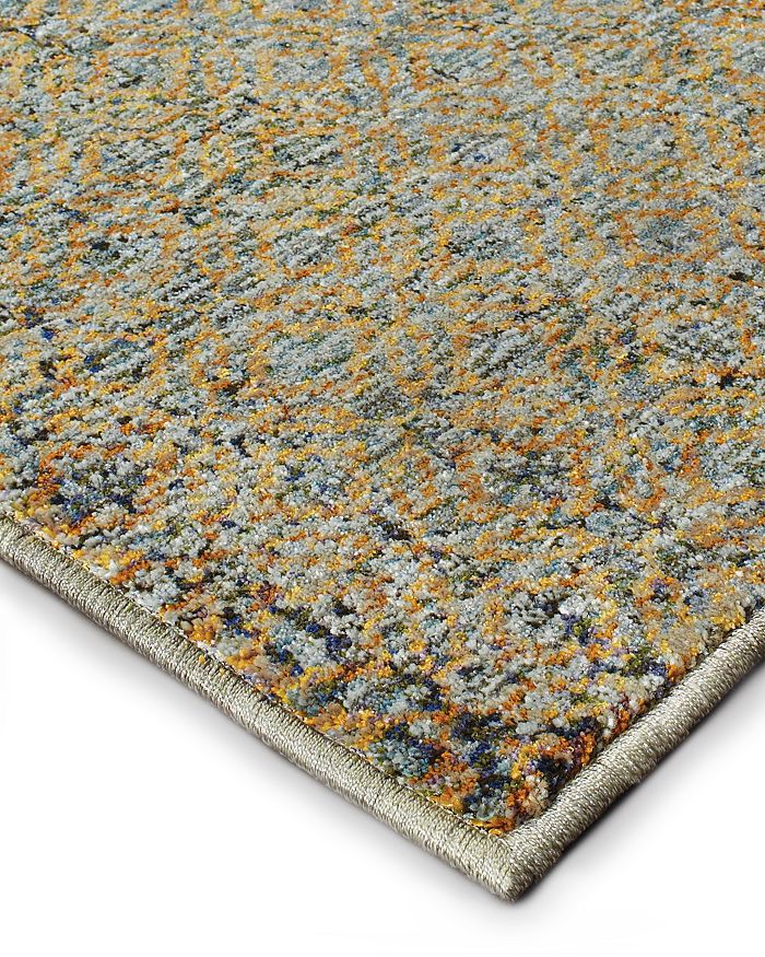 Oriental Weavers Atlas 8048 Runner Rug, 2'3 X 8' In Blue/gold