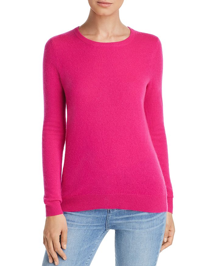 C By Bloomingdale's Crewneck Cashmere Sweater - 100% Exclusive In Fuschia