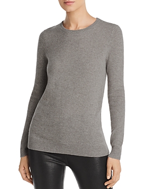 C By Bloomingdale's Cashmere C By Bloomingdale's Crewneck Cashmere Sweater - 100% Exclusive In Medium Gray