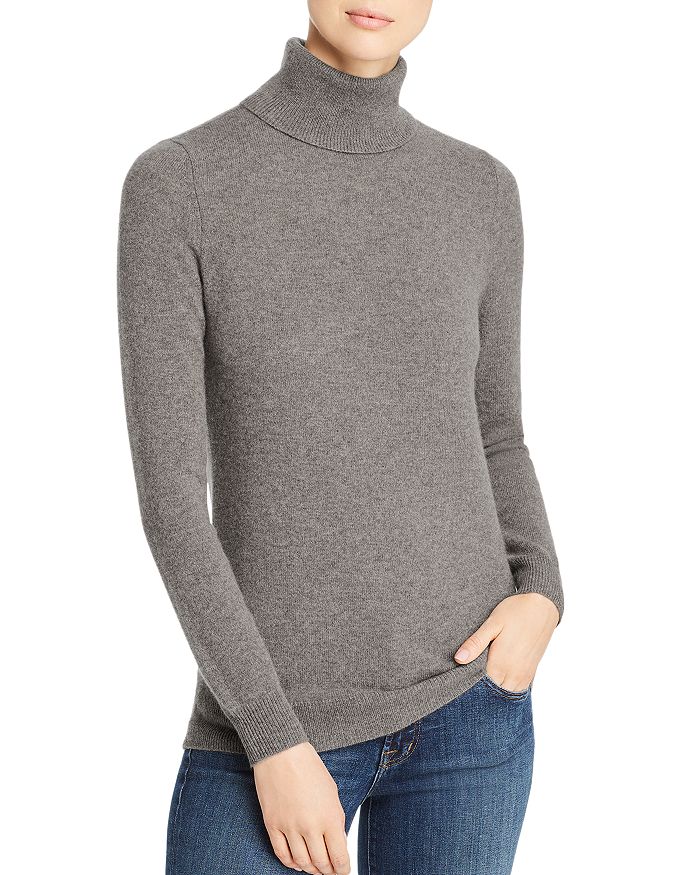 C By Bloomingdale's Cashmere Turtleneck Sweater - 100% Exclusive In Medium Gray