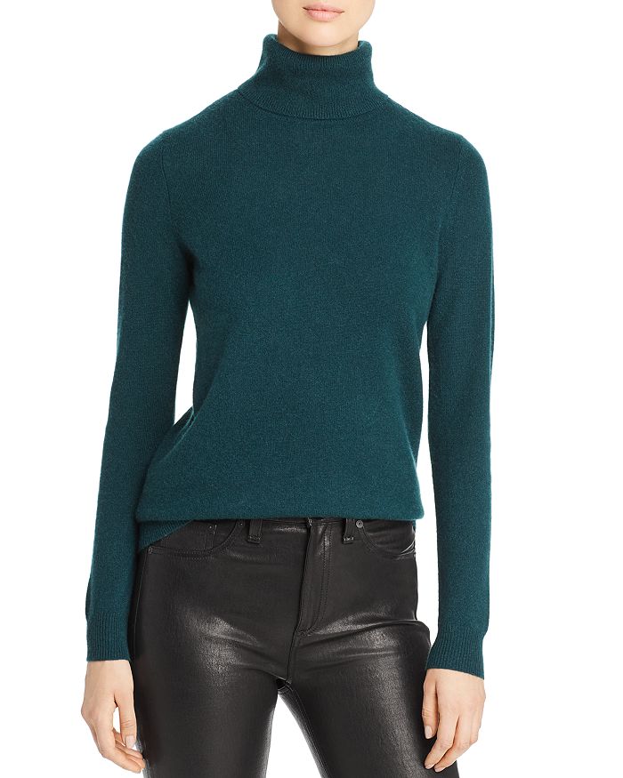 C By Bloomingdale's Cashmere Turtleneck Sweater - 100% Exclusive In Forest Green