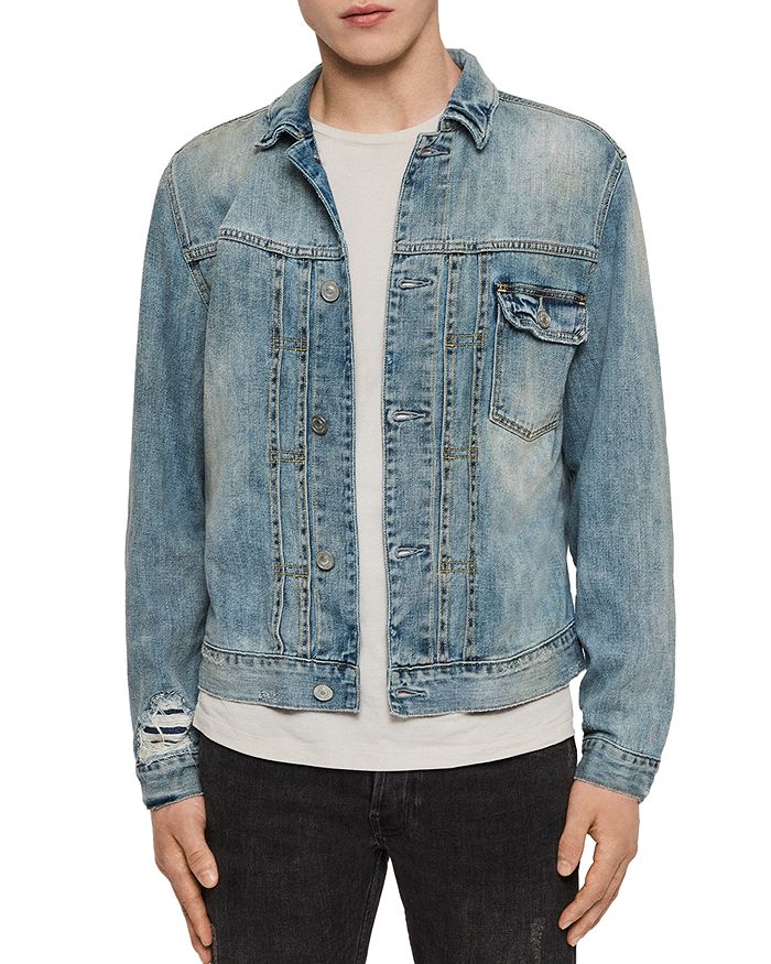 Allsaints Isidro Distressed Denim Jacket Bloomingdale S