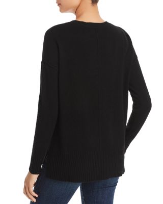 black high low sweater