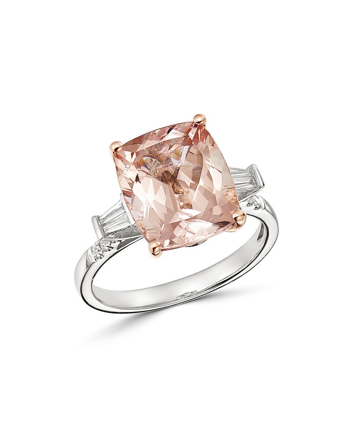 Bloomingdale's & Diamond Statement Ring in 14K White & Rose