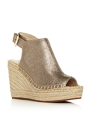 Kenneth Cole Women's Olivia Wedge Espadrille Sandals In Champagne Leather