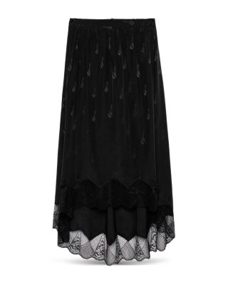 スカート ZADIG& VOLTAIRE JOSLIN GUITAR LONG Zadig & Voltaire Joslin Guitar Printed Silk Skirt | Bloomingdale's