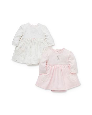 Little Me Girls Puppy Bodysuit Dresses 2 Pack Baby