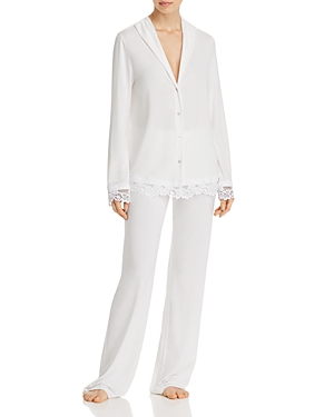 La Perla Tres Souple Long Pajama Set In White