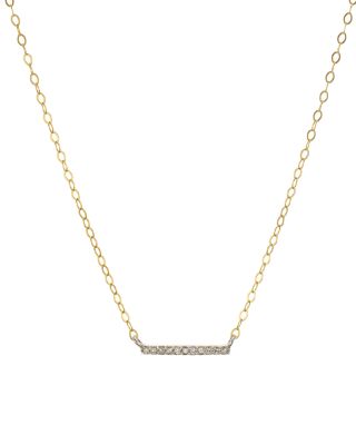 Marcella Diamond Bar Pendant Necklace 