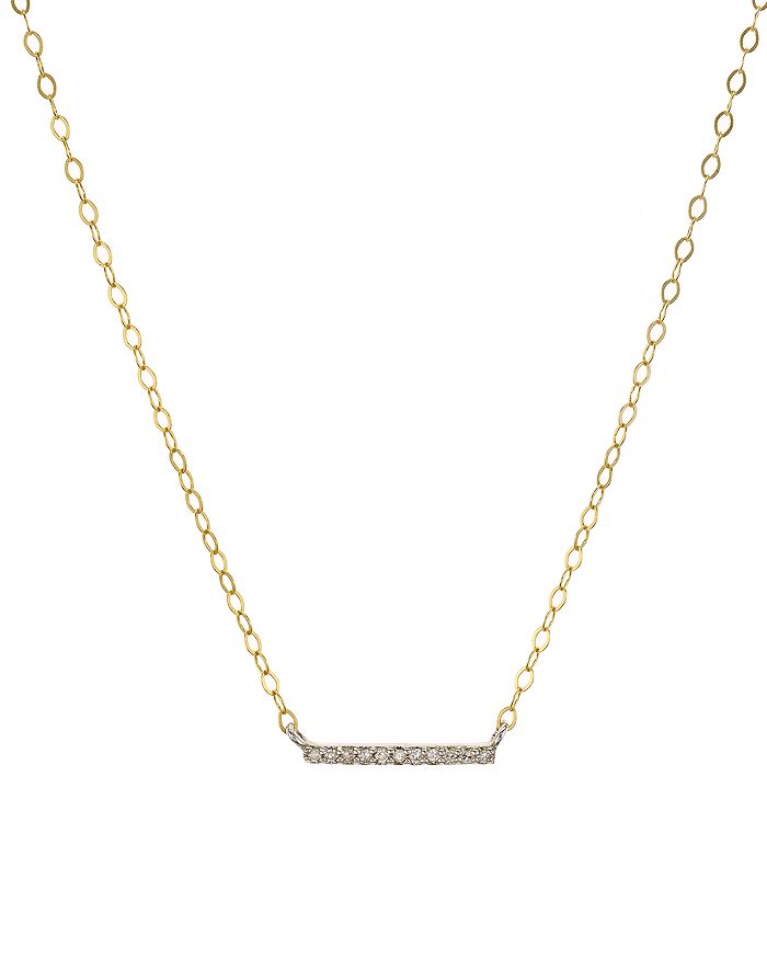 Bloomingdale's Marc & Marcella Diamond Bar Pendant Necklace In Gold-plated Sterling Silver, 15 - 100% Exclusive In White/gold