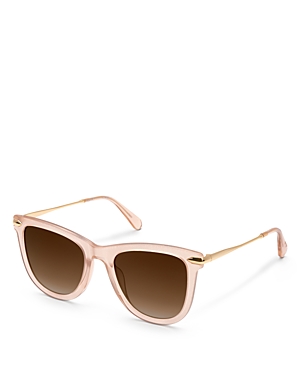 Photos - Sunglasses Krewe Simone Oversized Square , 53mm Pink/Brown Gradient SSI1-02