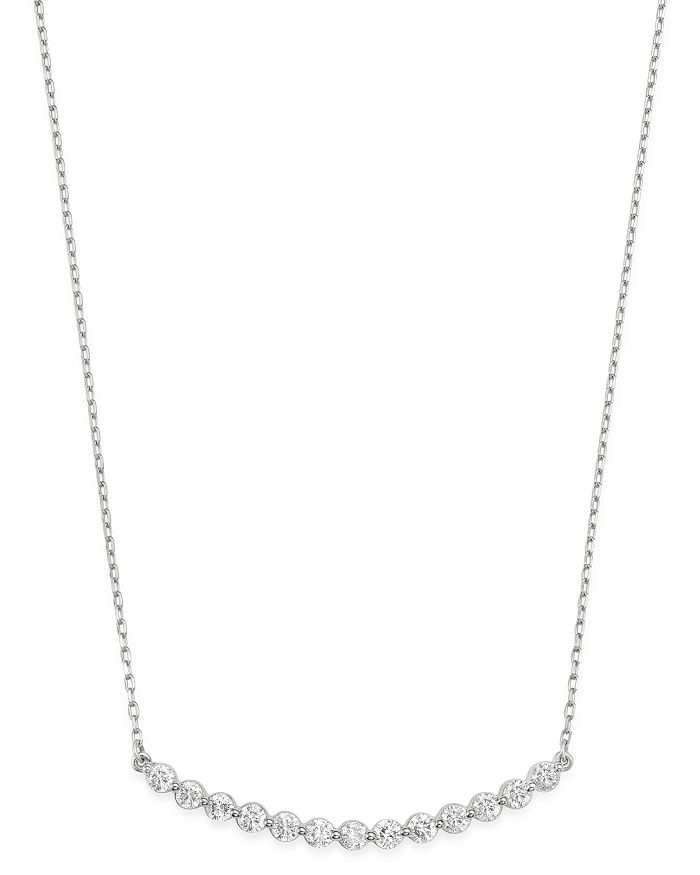 Bloomingdale's Diamond Bar Necklace In 14k White Gold, 0.75 Ct. T.w. - 100% Exclusive