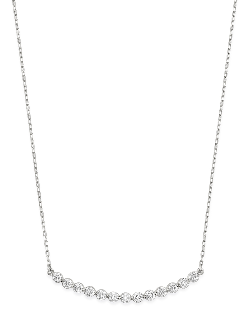 Bloomingdale's Fine Collection Diamond Bar Necklace in 14K White Gold, 0.75 tcw