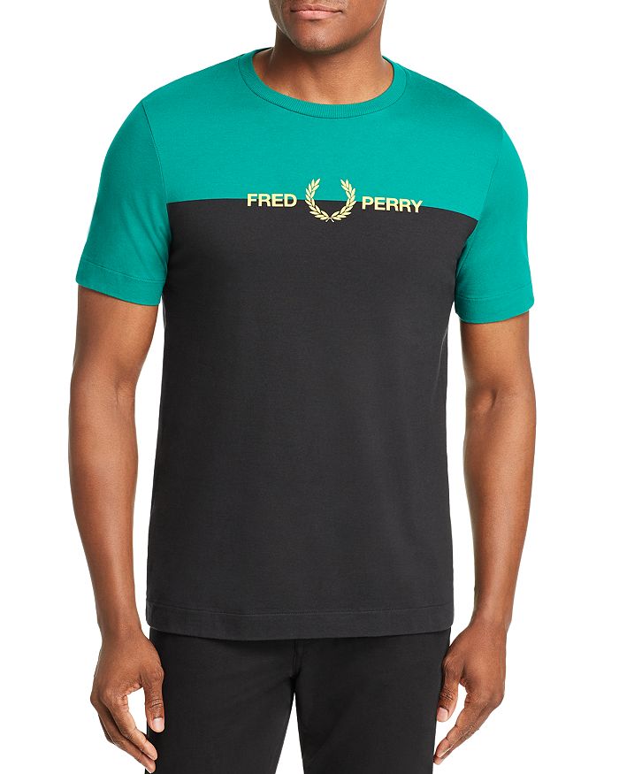 FRED PERRY COLOR-BLOCK GRAPHIC TEE,M6538