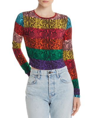 alice and olivia rainbow button jeans