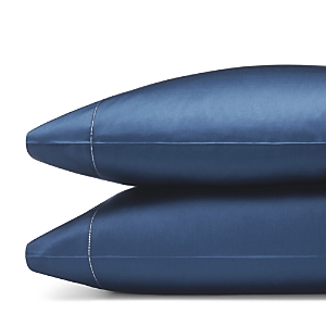 Sferra Giotto King Pillow Case, 22" X 42" In Navy